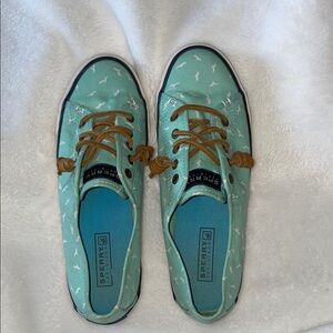 Sperry Women's Aqua Canvas Sneakers